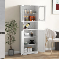164 cm Tall Bathroom Storage Cabinet, Freestanding Linen Cabinet