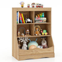 88CM Kids Bookshelf, 5 Cube Storage Shelf, Wooden Bookcase