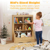 88CM Kids Bookshelf, 5 Cube Storage Shelf, Wooden Bookcase