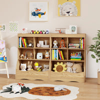 88CM Kids Bookshelf, 5 Cube Storage Shelf, Wooden Bookcase