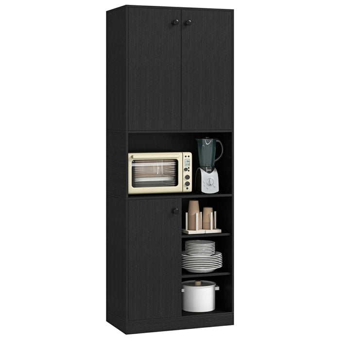Kitchen Pantry Storage Cabinet 166 cm Tall Modern Hutch Cabinet w/ Open Shelves