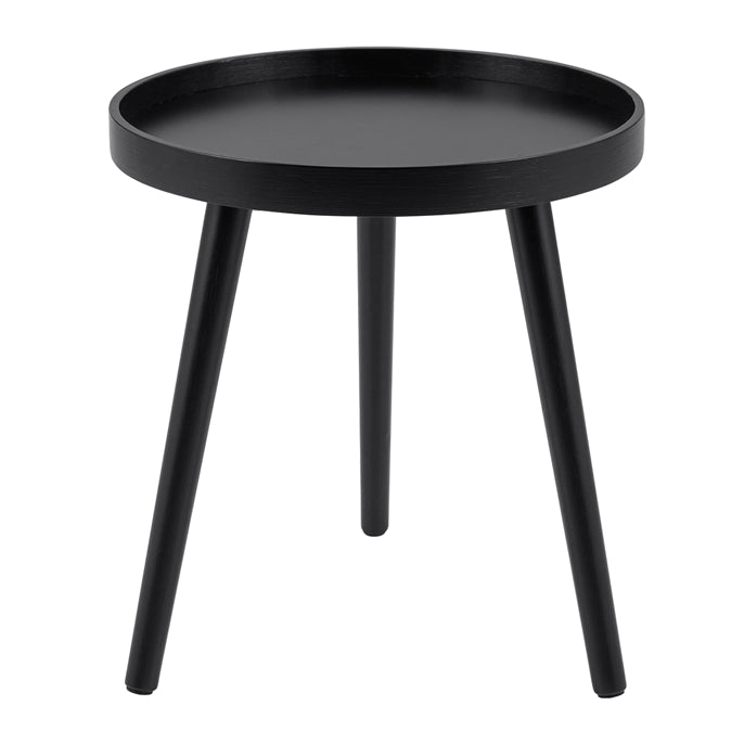 Giantex Round Side Table, End Table w/Wooden Tray