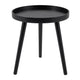 Giantex Round Side Table, End Table w/Wooden Tray