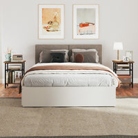 3-Tier End Table Set of 2, Side Table with Storage Shelves