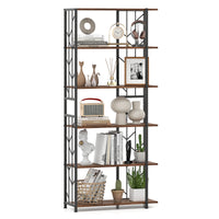 6-Tier Bookshelf Modern Geometric Bookcase