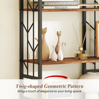 6-Tier Bookshelf Modern Geometric Bookcase