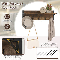 Coat Rack Shoe Stand Set 5-Tier Shoe Rack with Wall-Mounted Coat Rack