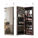 110 cm Jewelry Mirror Cabinet Wall/Door Mounted Jewelry Armoire Organizer