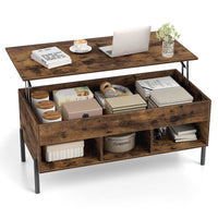Giantex Lift Top Coffee Table, Rising Center Table with Large Hidden Compartment