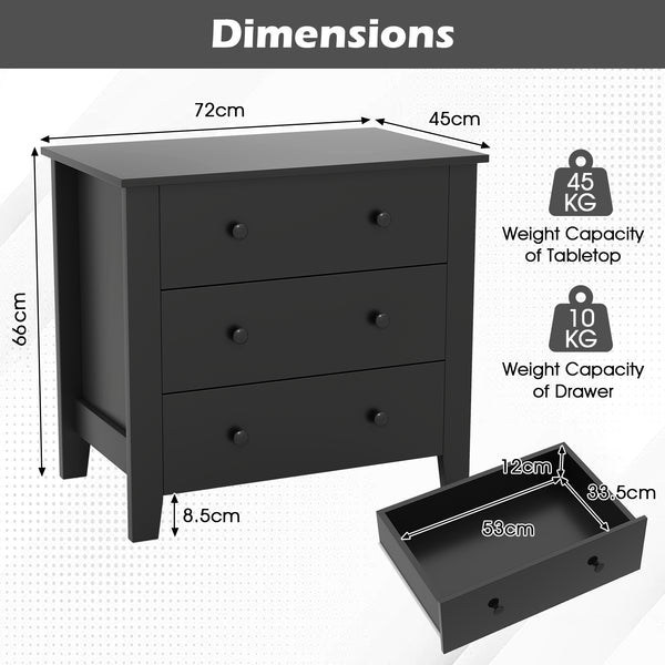Giantex Drawer Chest with 3 Drawers