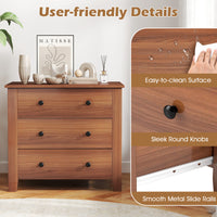 3-Drawer Dresser, Wide Chest of Drawers