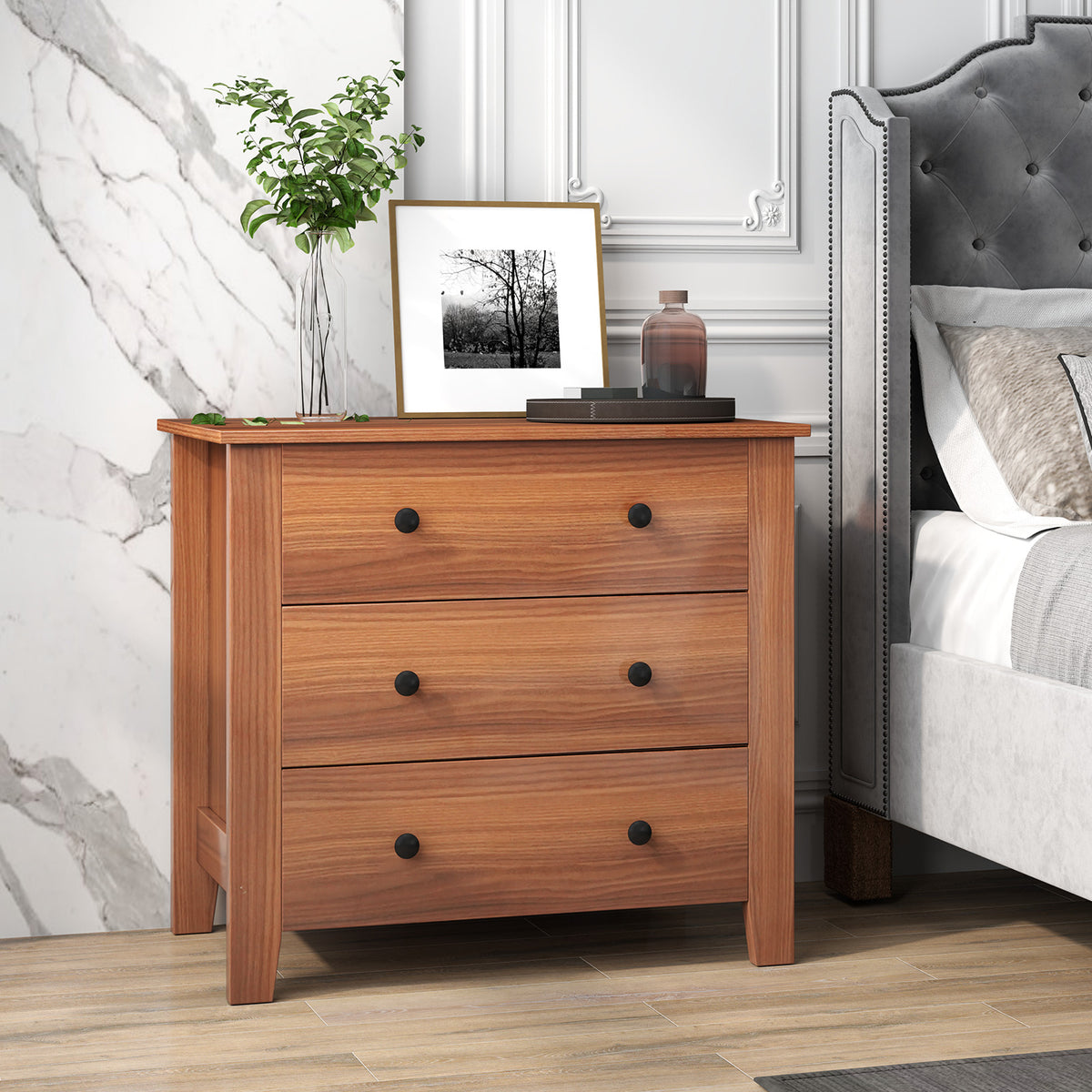 3-Drawer Dresser, Wide Chest of Drawers – Giantex.au