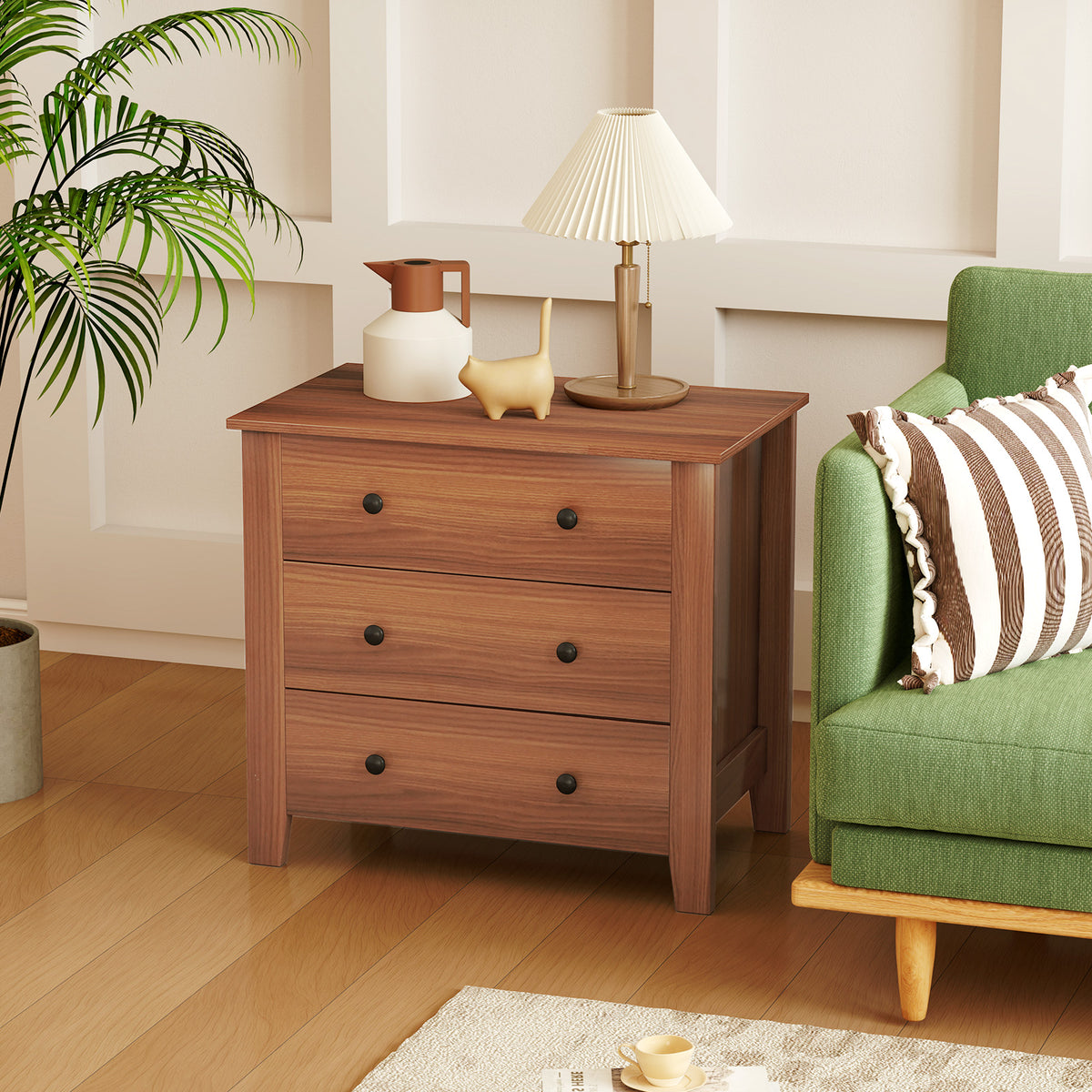 3-Drawer Dresser, Wide Chest of Drawers