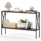 Narrow Console Table, 2-Tier Entryway Table with Storage
