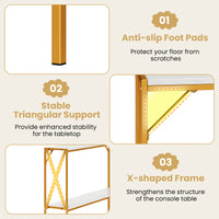 Narrow Console Table, 2-Tier Entryway Table with Storage