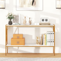 Narrow Console Table, 2-Tier Entryway Table with Storage
