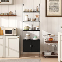 5 Tier Tall Bookshelf Wall Mount Ladder Bookcase