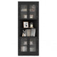 Space-saving Triangular Bathroom Cabinet w/ 4 Tempered Glass Doors