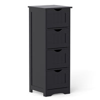 Giantex Bathroom Floor Cabinet, Freestanding Side Storage Cabinet W/ 4 Drawers & Anti-Toppling Device