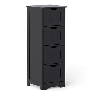 Giantex Bathroom Floor Cabinet, Freestanding Side Storage Cabinet W/ 4 Drawers & Anti-Toppling Device