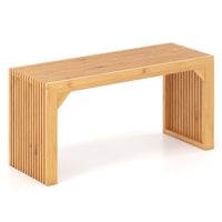 Bamboo Dining Bench, 90cm Long Entryway Bench