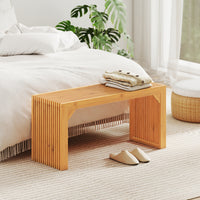 Bamboo Dining Bench, 90cm Long Entryway Bench