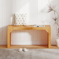 Bamboo Dining Bench, 90cm Long Entryway Bench
