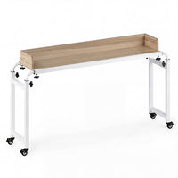 Queen Size Mobile Bed Desk with Adjustable Height and Length