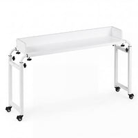Queen Size Mobile Bed Desk with Adjustable Height and Length