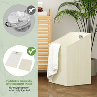 Double Tilt-out Laundry Hamper, Dual Laundry Basket Organizer with Top Shelf