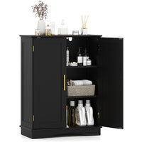 Bathroom Floor Storage Cabinet, 80cm Freestanding Cupboard Buffet Cabinet