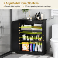 Bathroom Floor Storage Cabinet, 80cm Freestanding Cupboard Buffet Cabinet