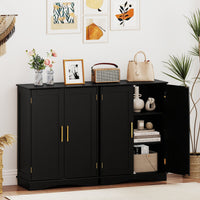 Bathroom Floor Storage Cabinet, 80cm Freestanding Cupboard Buffet Cabinet