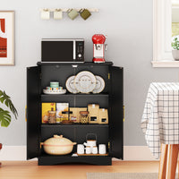 Bathroom Floor Storage Cabinet, 80cm Freestanding Cupboard Buffet Cabinet