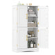 110 cm Freestanding Pantry Cabinet with 4 Doors and 2 Adjustable Shelves