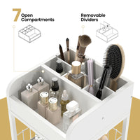 Makeup Organizer, Floor Skincare Organizer Cart with Drawers & Storage Shelves