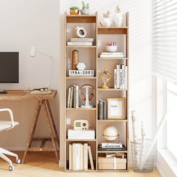 Bookshelf 2-Tier Bookcase w/ Anti-Tipping Kits