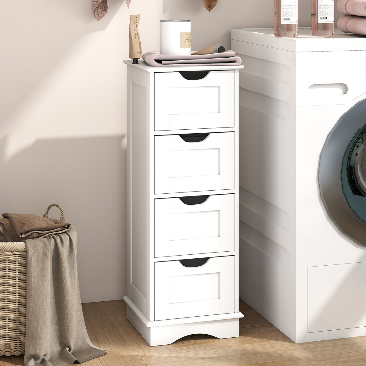 Bathroom Storage Cabinet with 4 Drawers