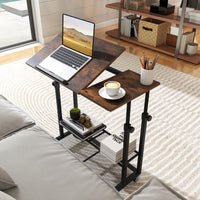 Mobile Stand up Desk, Height Adjustable Sit Stand Desk w/ Tilting Tabletop