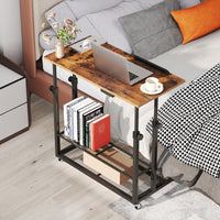 Mobile Stand up Desk, Height Adjustable Sit Stand Desk w/ Tilting Tabletop