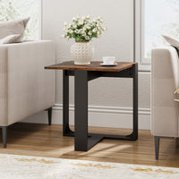 End Table, Industrial Sofa Side Table with Metal Frame