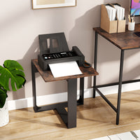 End Table, Industrial Sofa Side Table with Metal Frame