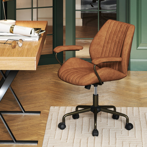 Mid Century Modern Swivel Computer Desk Chair