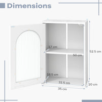 Medicine Cabinet with Tempered Glass Door & Adjustable Shelf