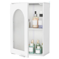 Medicine Cabinet with Tempered Glass Door & Adjustable Shelf