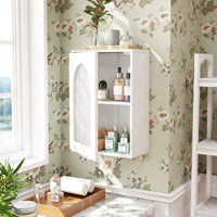 Medicine Cabinet with Tempered Glass Door & Adjustable Shelf