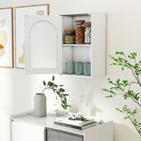 Medicine Cabinet with Tempered Glass Door & Adjustable Shelf