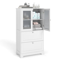 Bathroom Floor Storage Cabinet, Freestanding Cupboard Pantry