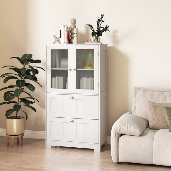 Bathroom Floor Storage Cabinet, Freestanding Cupboard Pantry