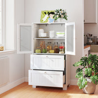 Bathroom Floor Storage Cabinet, Freestanding Cupboard Pantry